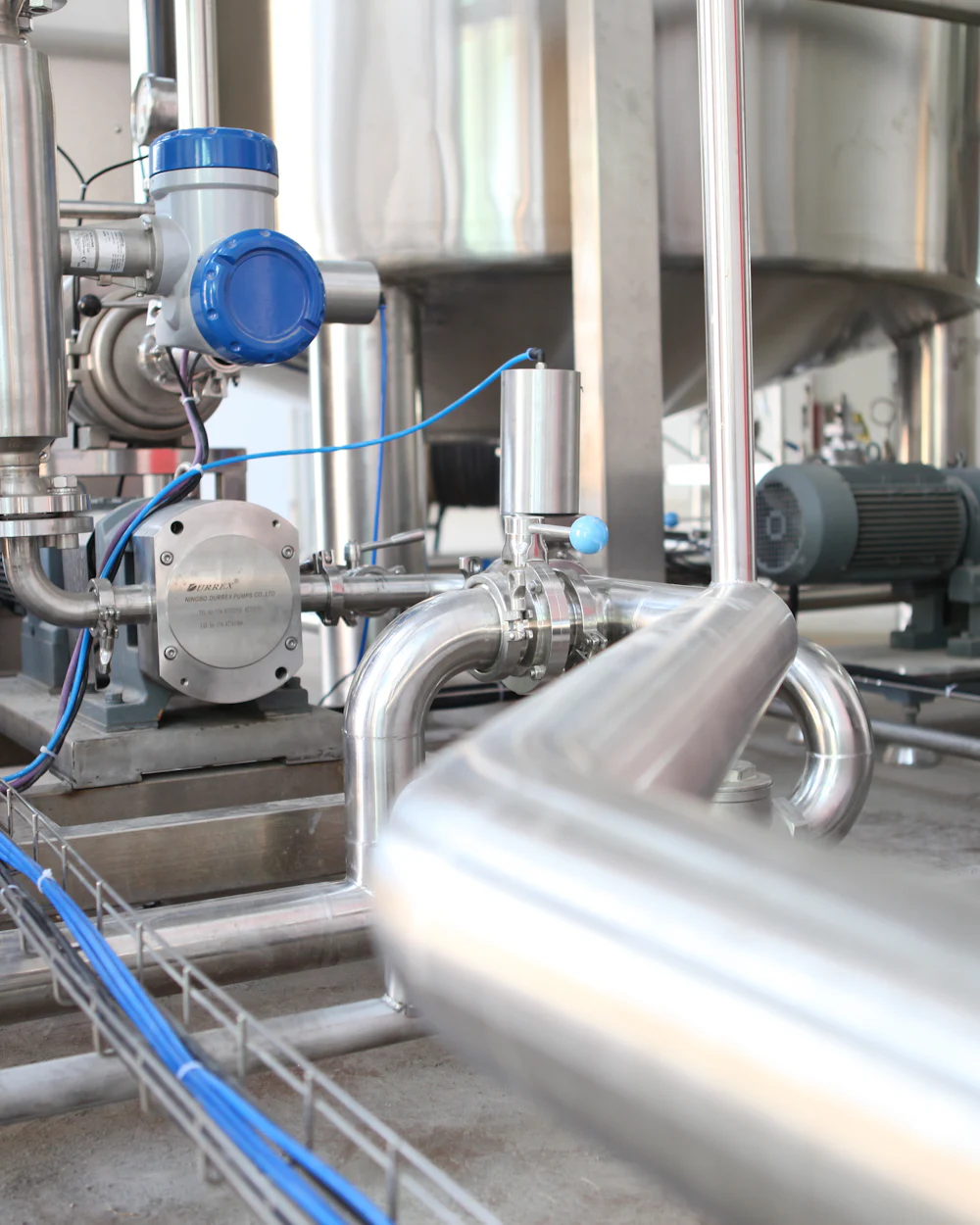 Tuyauteries et pompes d’une installation de process